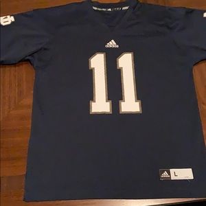 Kid size large Adidas Notre Dame jersey